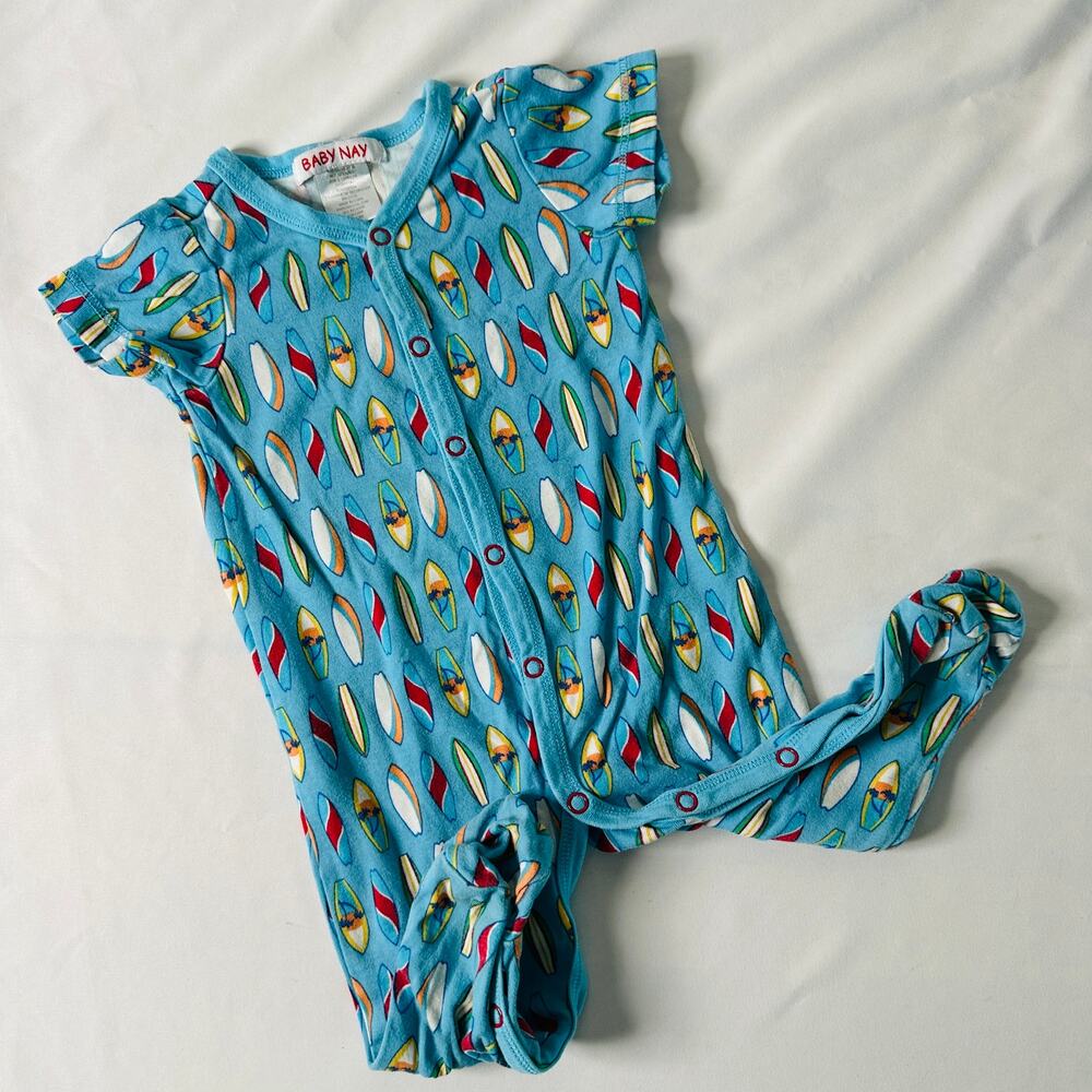Baby Nay Surfboard Footie Jumper Sz 9 mo - Picture 3 of 5